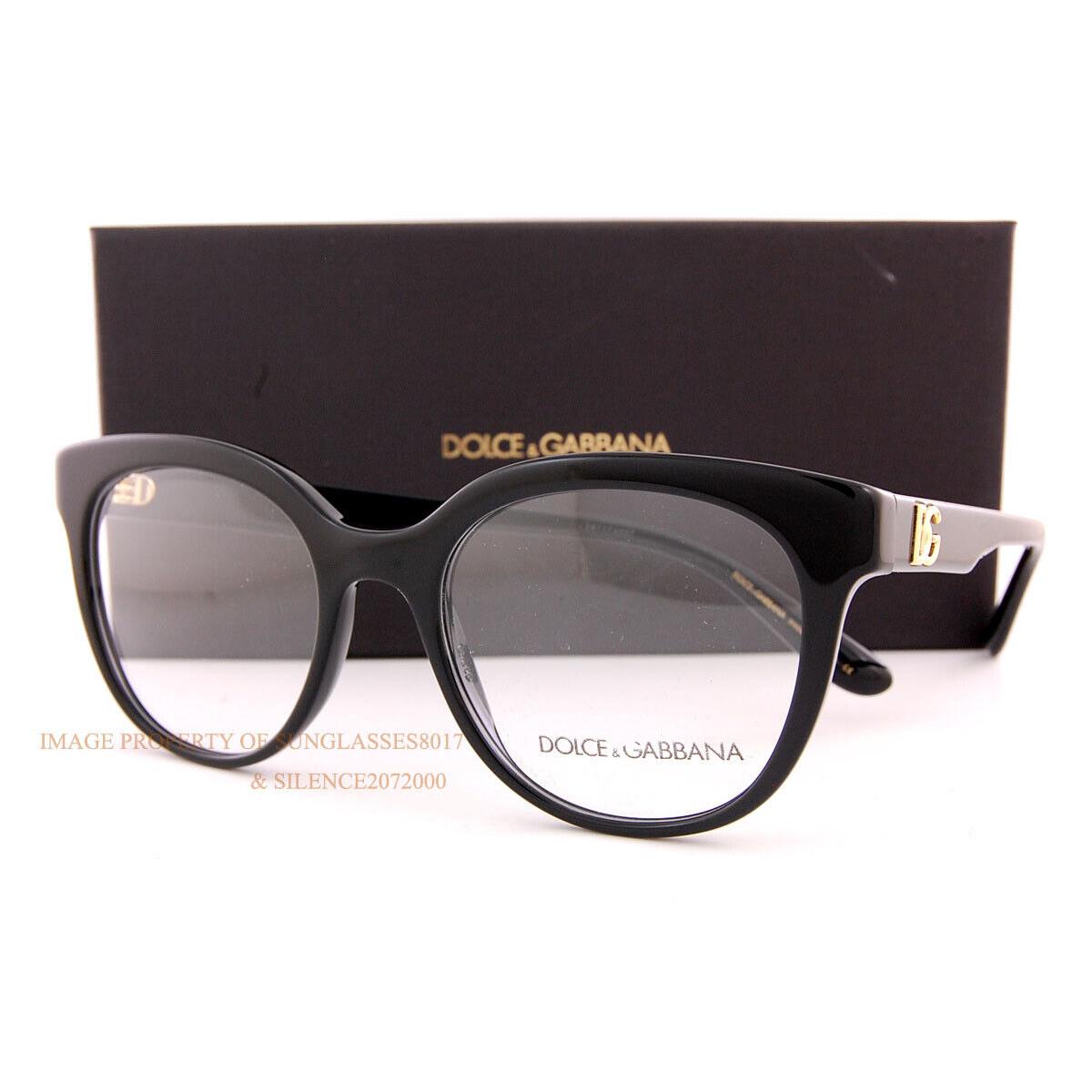 Dolce Gabbana Eyeglass Frames DG 3353 501 Black For Men Women 51mm