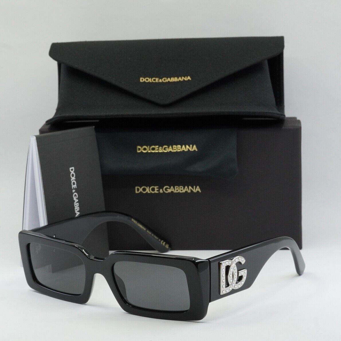 Dolce Gabbana DG4447B 335587 Shiny Black/dark Gray 53-20-140 Sunglasses