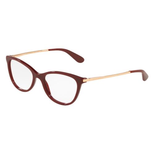 Dolce Gabbana Unisex Dg3258 3091 Eyesglasses Red Size 52-17-140