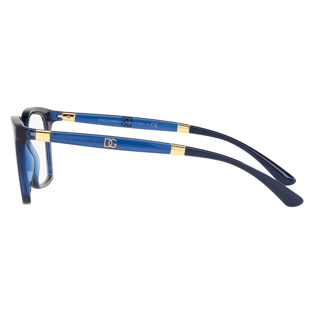 Dolce Gabbana DG5081-3324-52 Chevroan Transparent Blue Eyeglasses