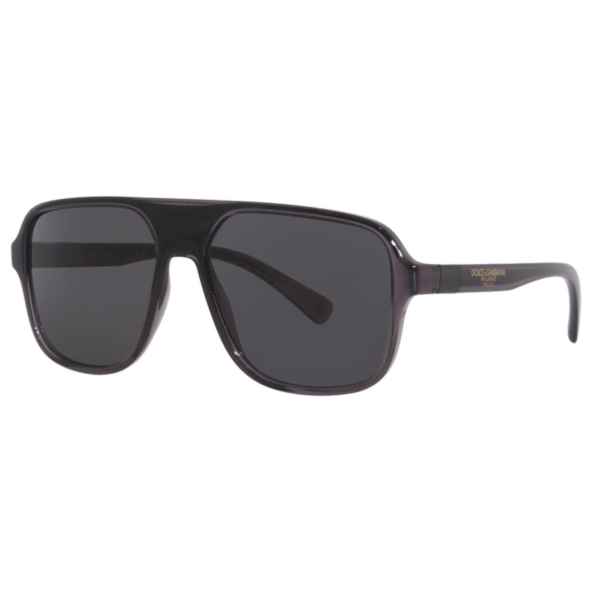 Dolce Gabbana DG6134 325787 Sunglasses Men`s Trans Grey/black/dark Grey 57mm