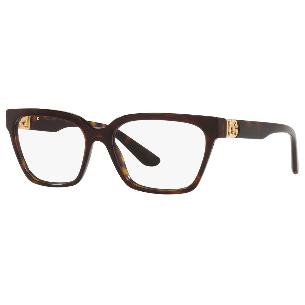 Dolce Gabbana DG3343 502 53 Havana Eyeglasses Optical Frame