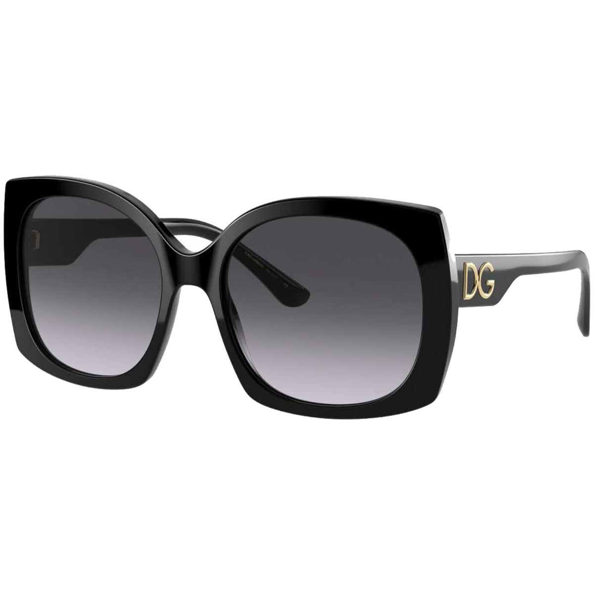 Dolce Gabbana Women`s Black Butterfly Sunglasses - DG4385F 5018G 58 - Italy