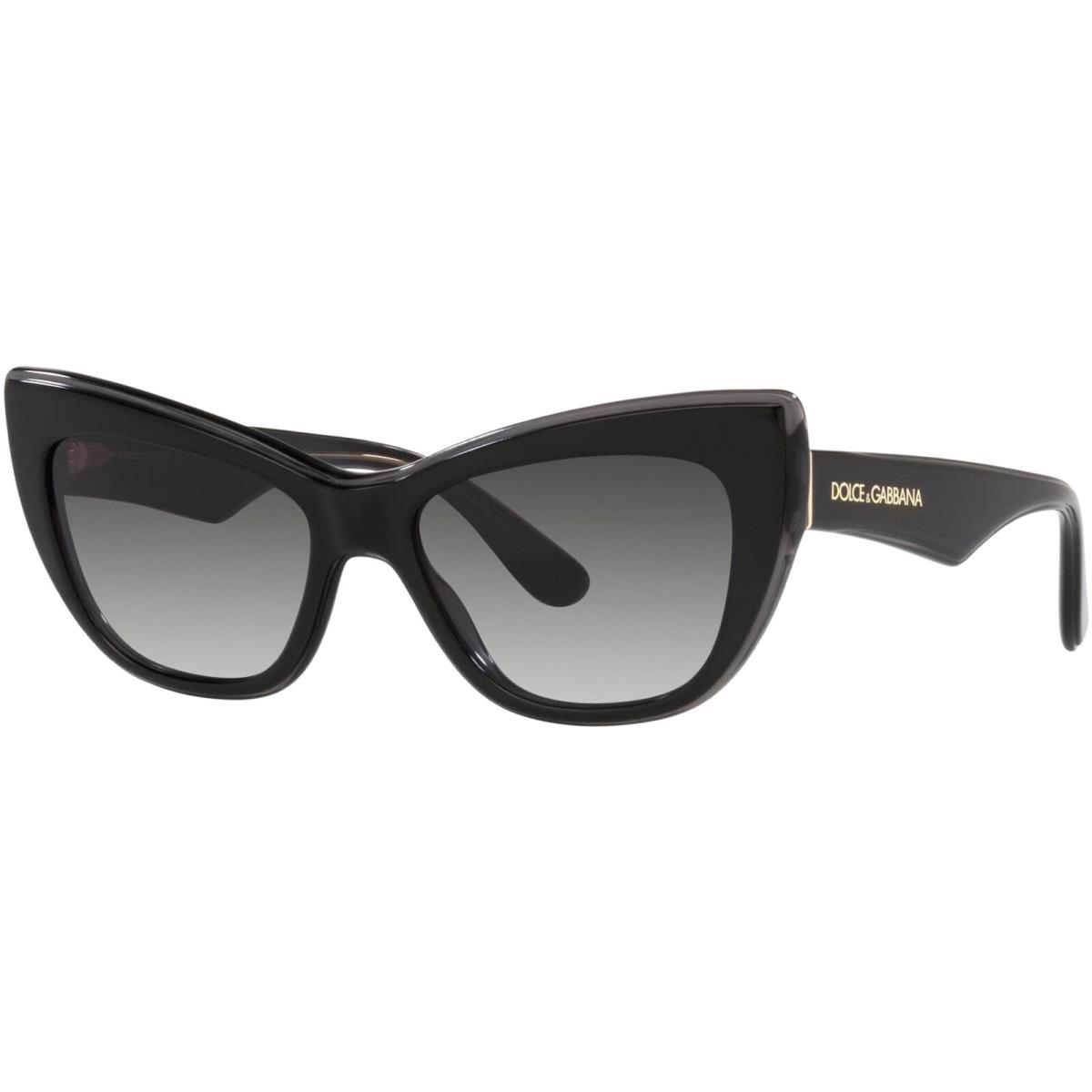 Dolce Gabbana Women`s Black Cat Eye Sunglasses DG4417 32468G Made in Italy