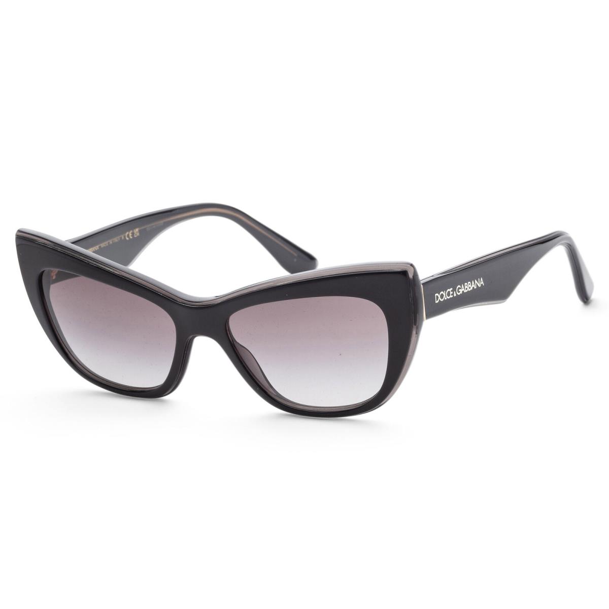 Dolce Gabbana Women`s 54mm Black and Tran. Grey Sunglasses DG4417-32468G-54