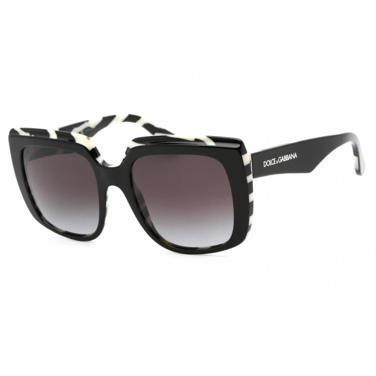 Dolce Gabbana Women`s Sunglasses Top Black On Zebra Plastic 0DG4414 33728G