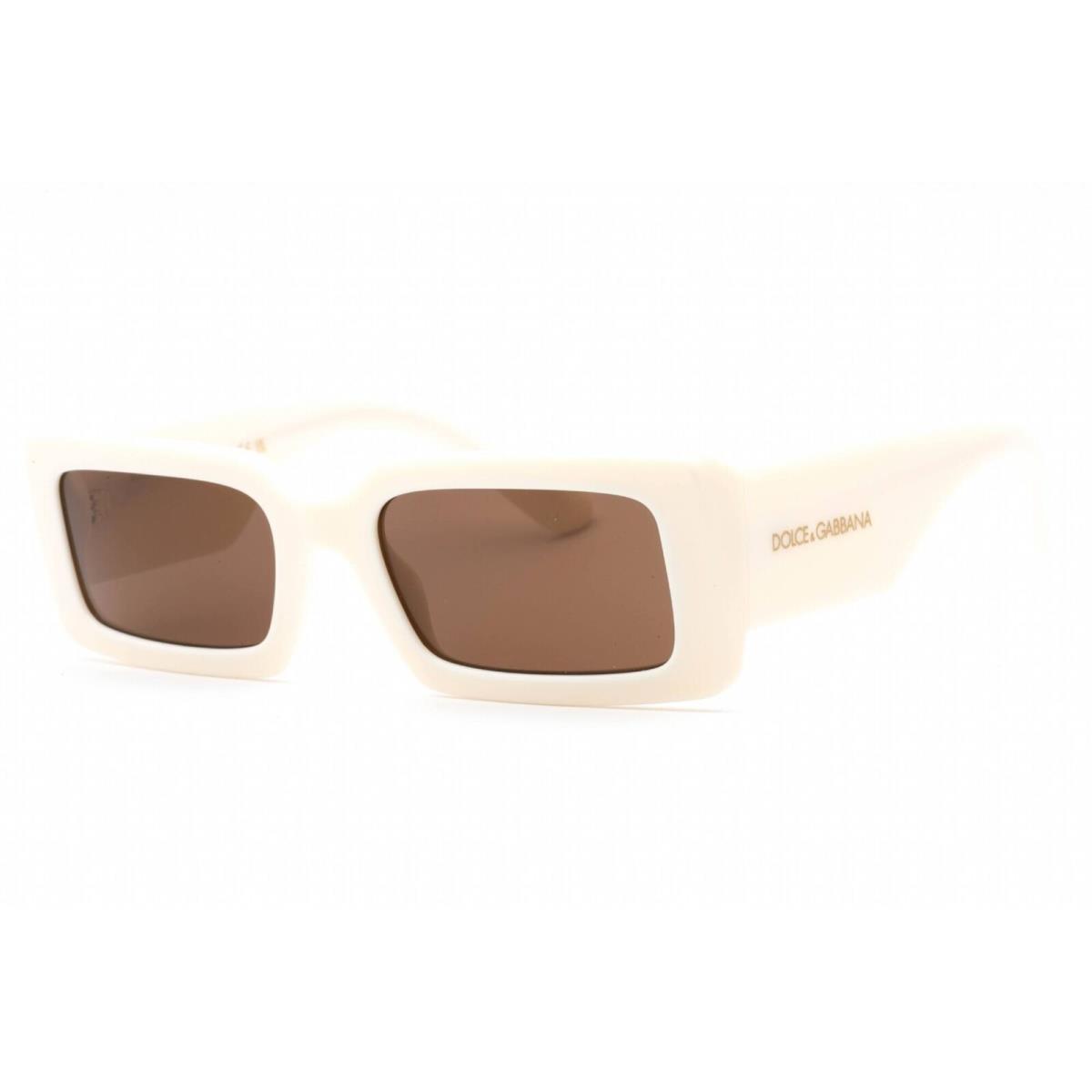 Dolce Gabbana DG4416 342973 Sunglasses Beige Frame Dark Brown Lenses 53mm