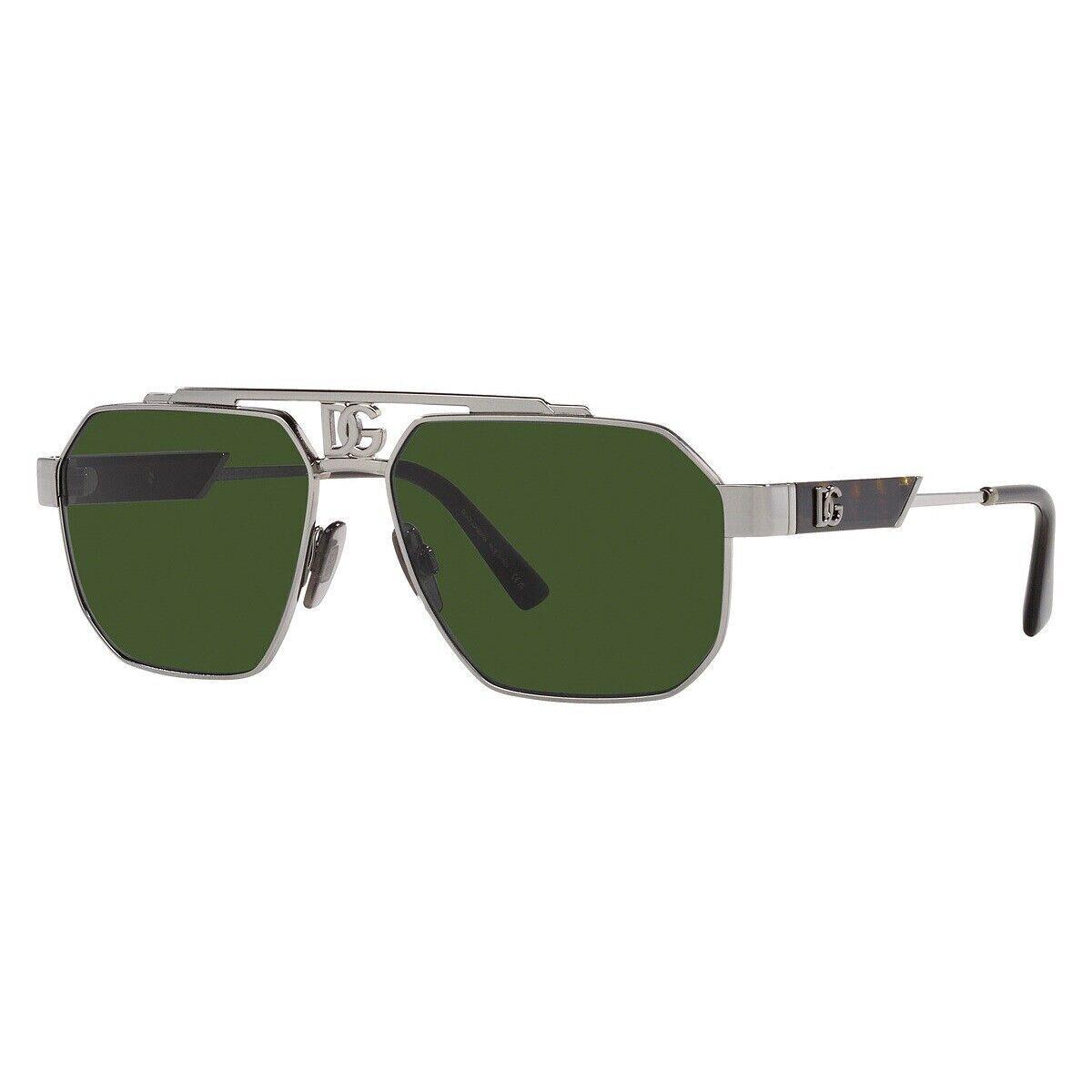 Dolce Gabbana DG2294 04/71 Grey/dark Green 59-15-145 Sunglasses