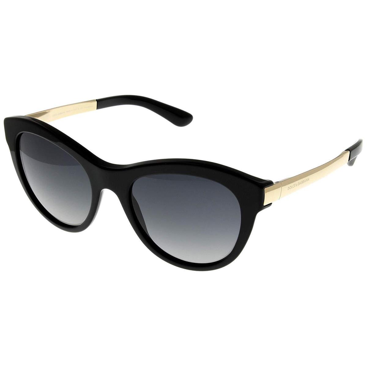 Dolce Gabbana Women`s D G DG4243 DG/4243 501/T3 Black/gold Sunglasses 53mm