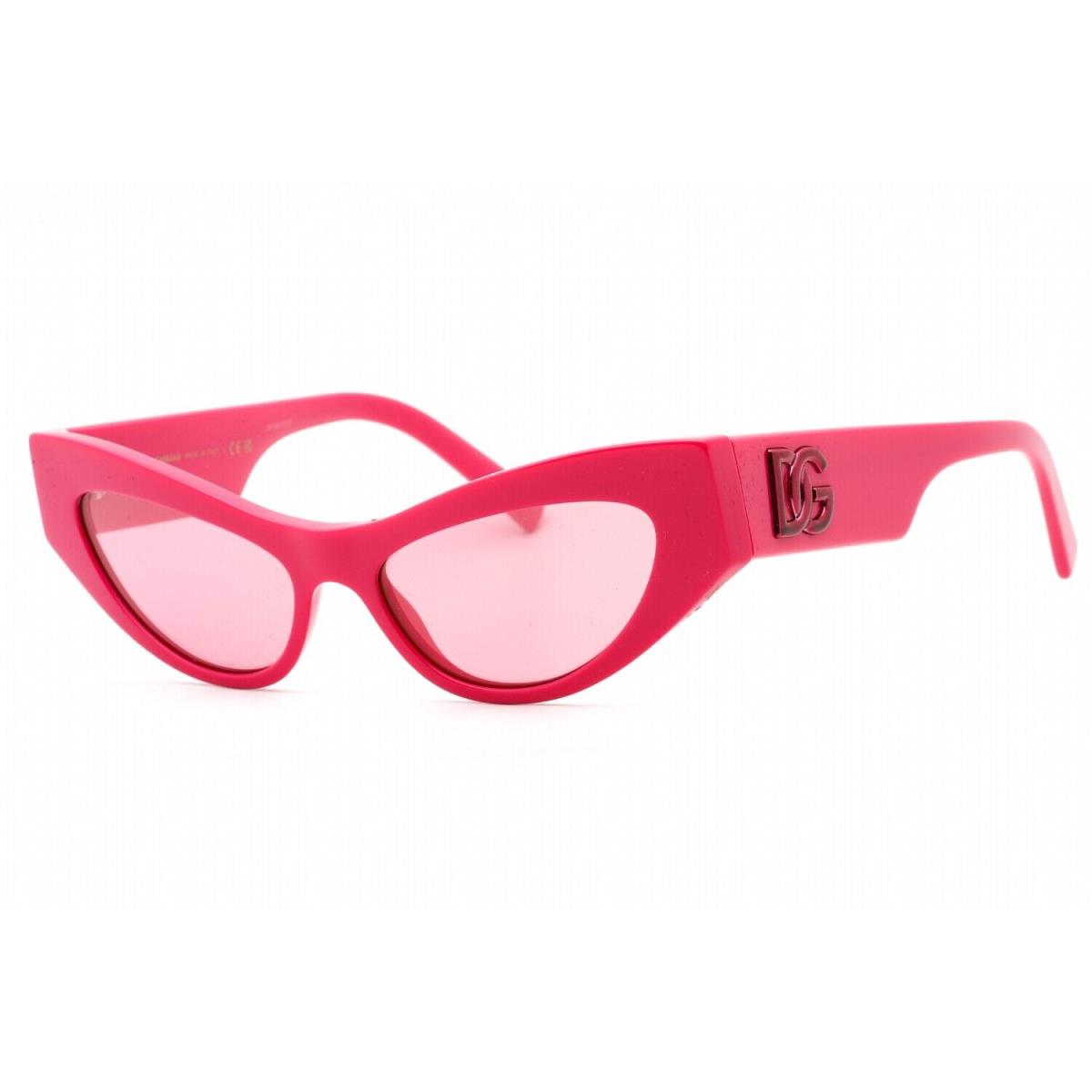 Dolce Gabbana DG4450 326230 Sunglasses Fuchsia Frame Pink Silver Mirror