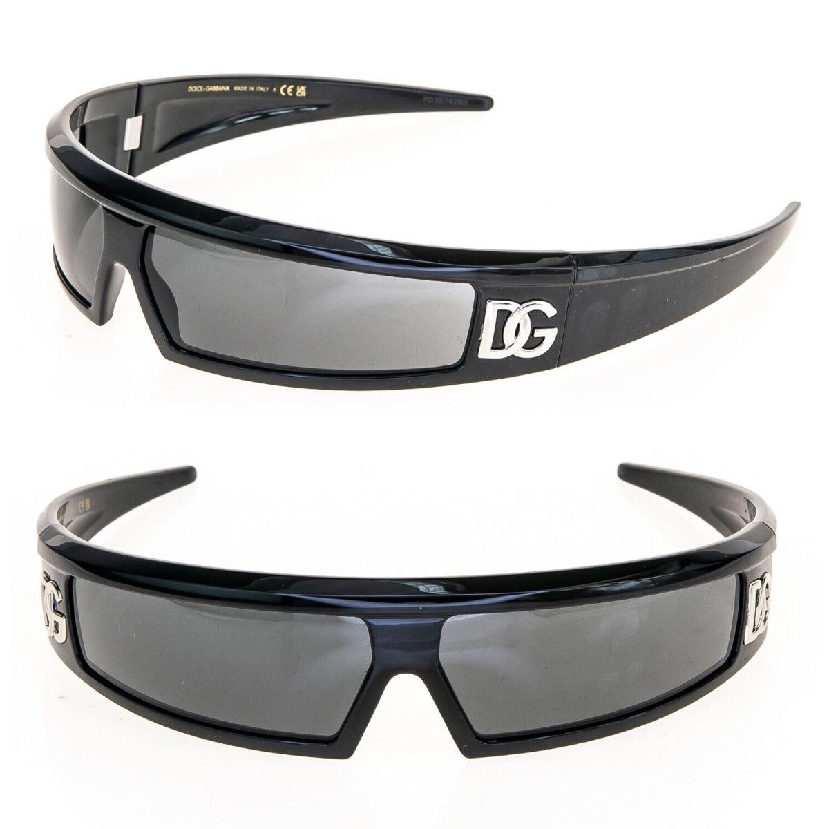 Dolce Gabbana 6181 Black Slim Band DG Logo Narrow Future Sunglasses DG6181S