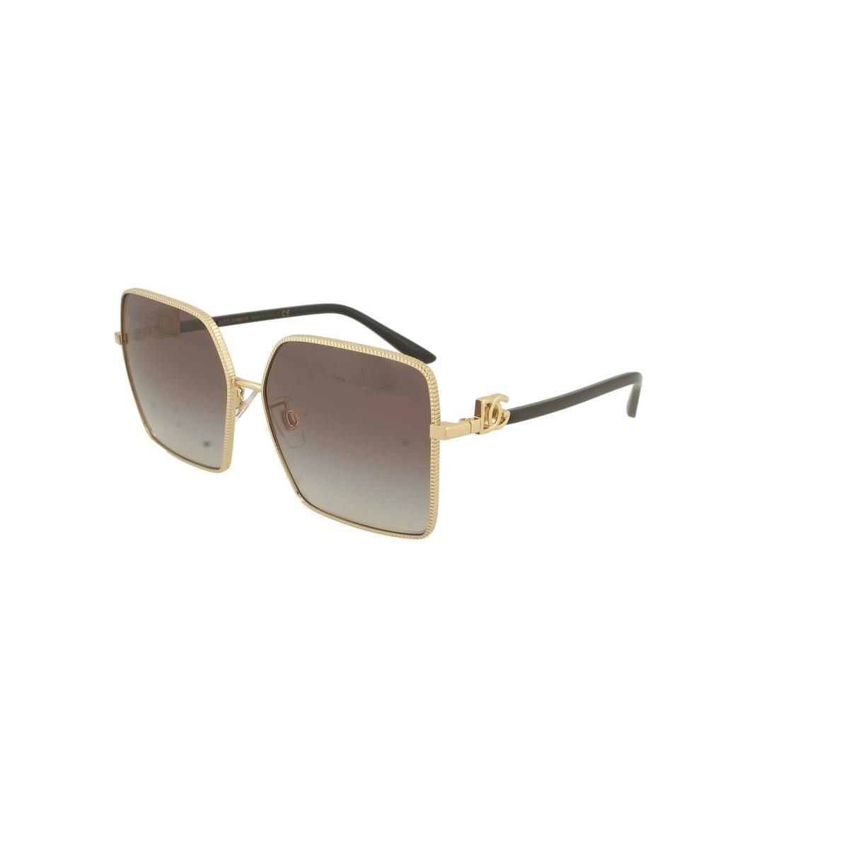 Dolce Gabbana Women`s Round Fashion Sunglasses Gold/light Grey Gradient