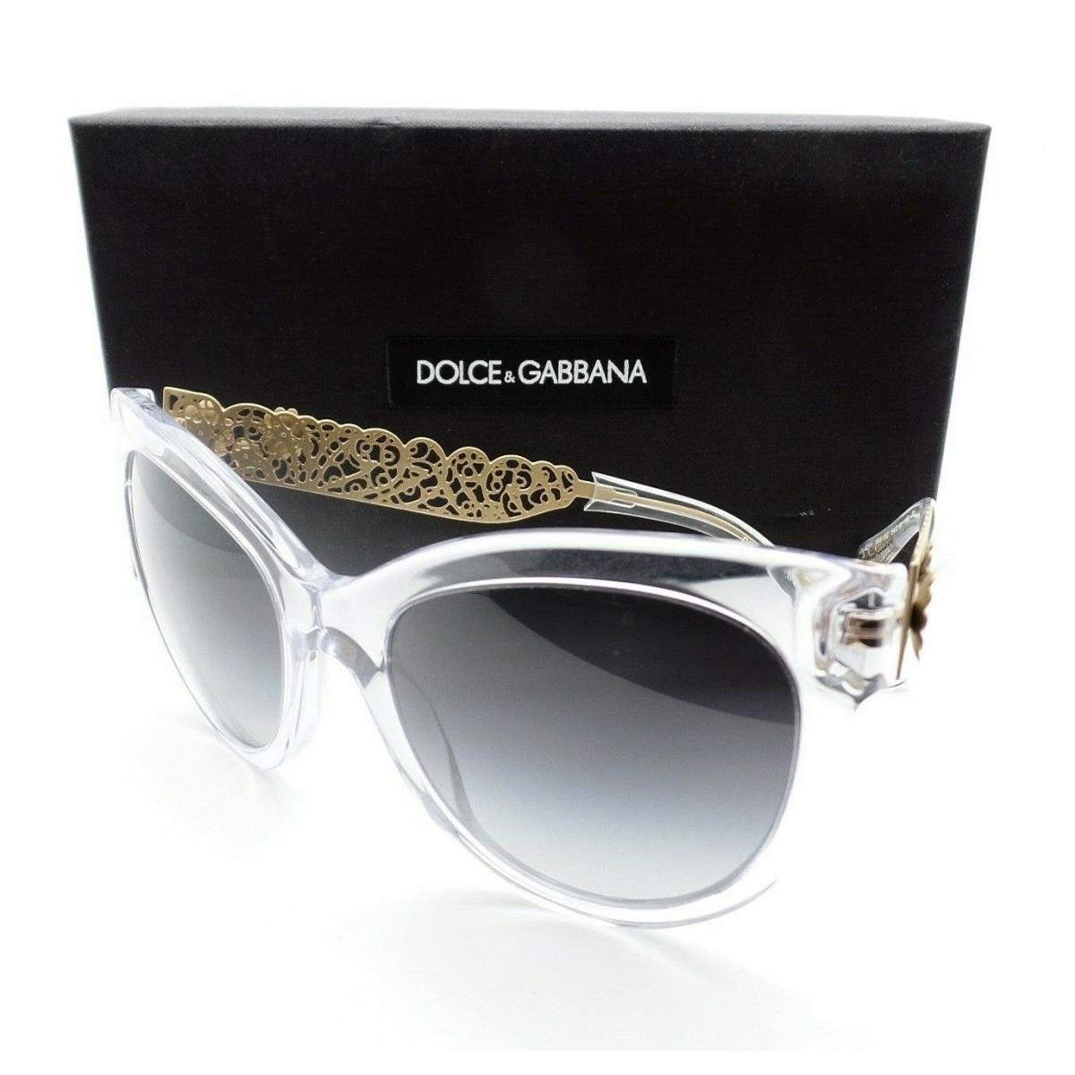 Dolce Gabbana DG 4211 656/8G Crystal Gold Grey Fade Sunglasses