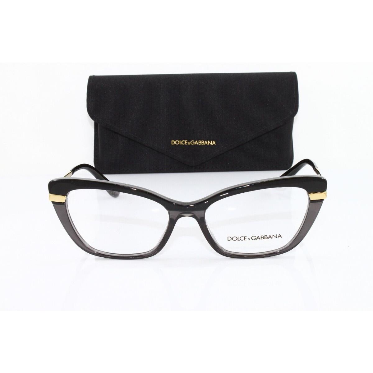 Dolce Gabbana Eyeglasses Women`s Cat Eye Frame DG3325-3246 Top Black 54mm