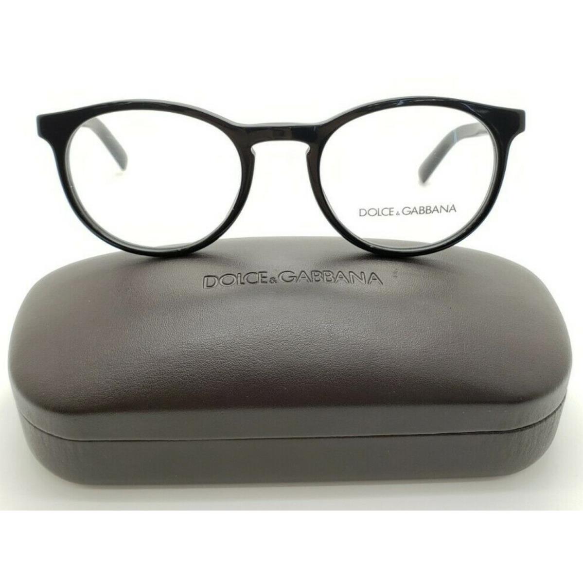 Dolce Gabbana Rx-able Eyeglasses DG 3309 501 52-21 145 Black Round Frames