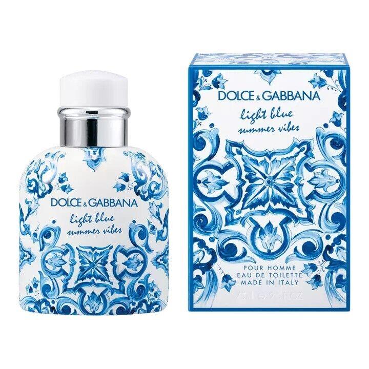 Dolce Gabbana Light Blue Summer Vibes Eau de Toilette For Men 2.5 Oz / 75ml