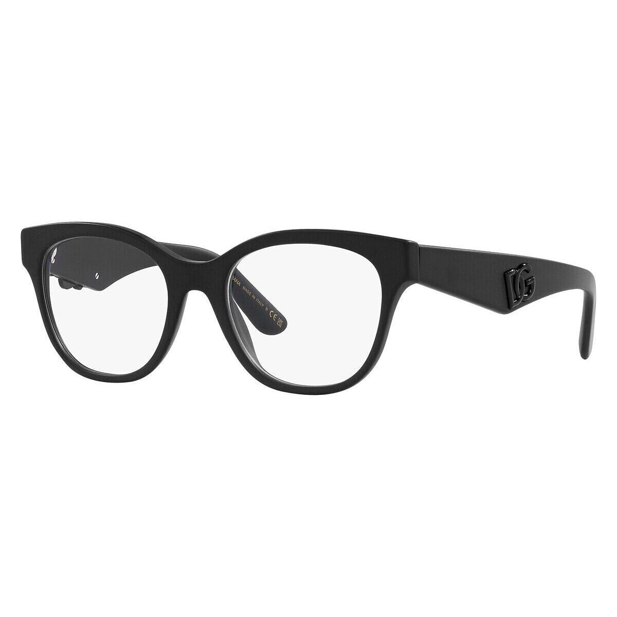 Dolce Dolce & Gabbana DG3371 Gabbana DG3371 2525 51 Eyeglasses Matte Black Optical Frame