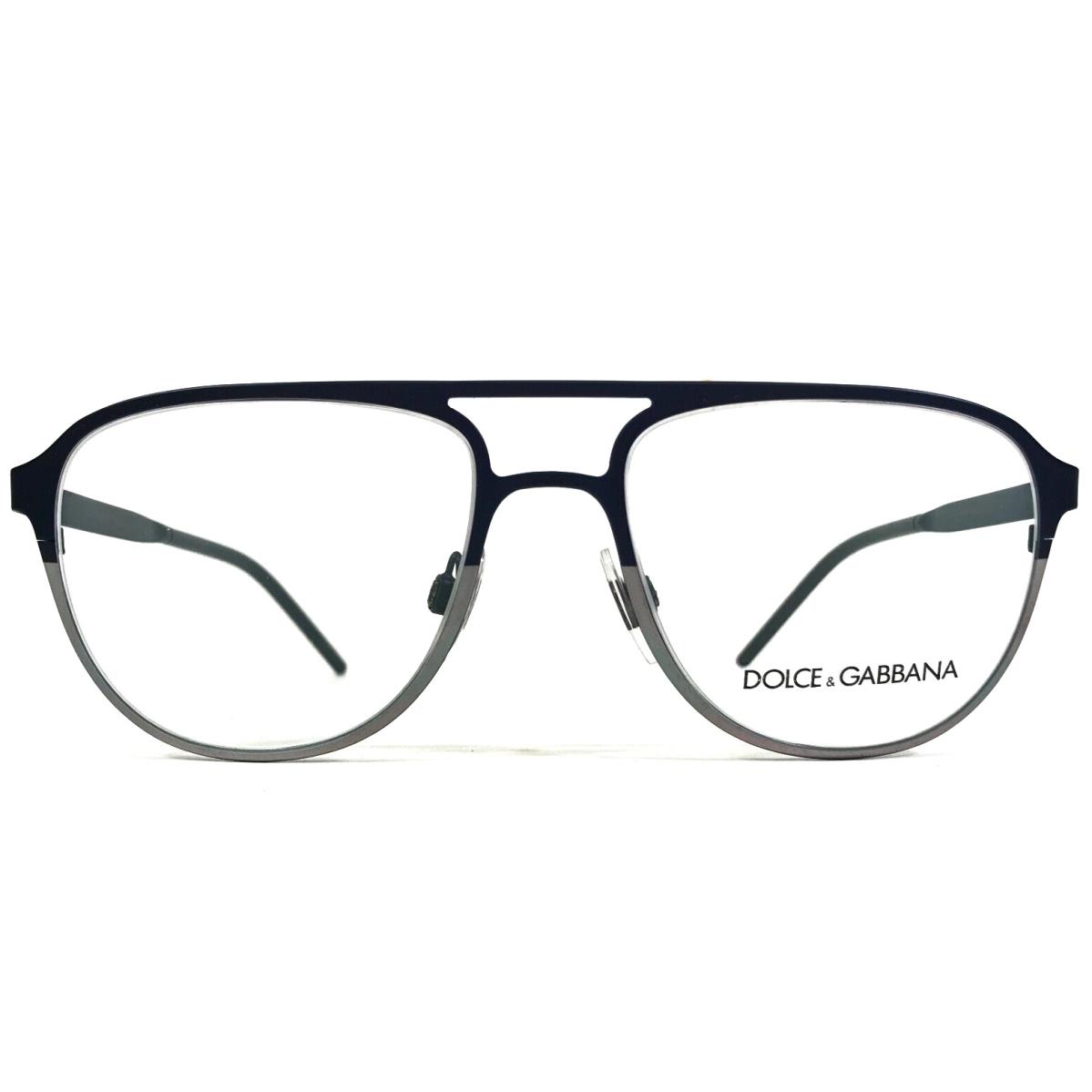 Dolce Gabbana Eyeglasses Frames DG 1317 1280 Gray Blue Round 54-18-140