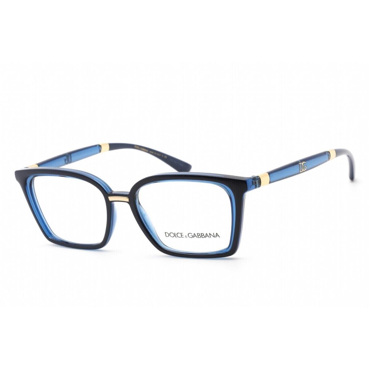 Dolce Gabbana DG5081 3324 50 Chevroan Transparent Blue Eyeglasses