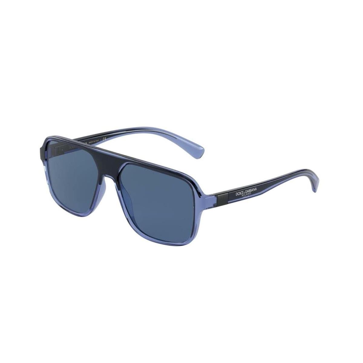 Dolce Gabbana DG6134 Men`s Sunglasses Transparent Blue/black/dark Blue 57