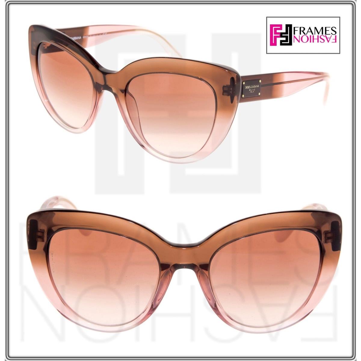 Dolce Gabbana 4287 Bordeaux Powder Pink Gradient Cat Eye Sunglass DG4287 Women