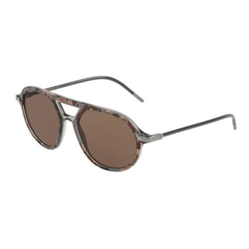 Dolce Gabbana DG4343 3183/73 Men Sunglasses Grey Havana / Brown Pilot