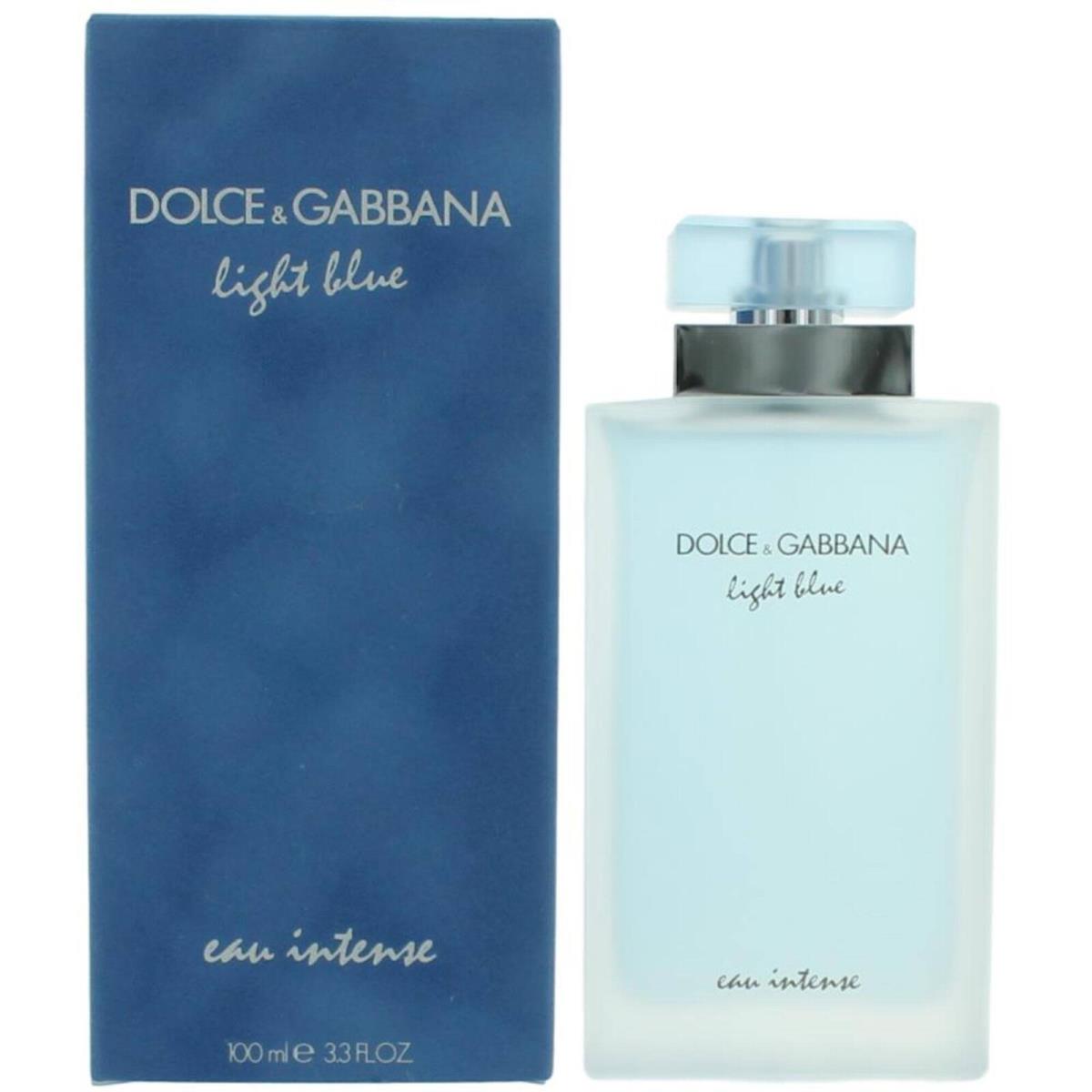 Dolce Gabbana Women`s Eau De Parfum Spray Light Blue Eau Intense Scent 3.3 oz