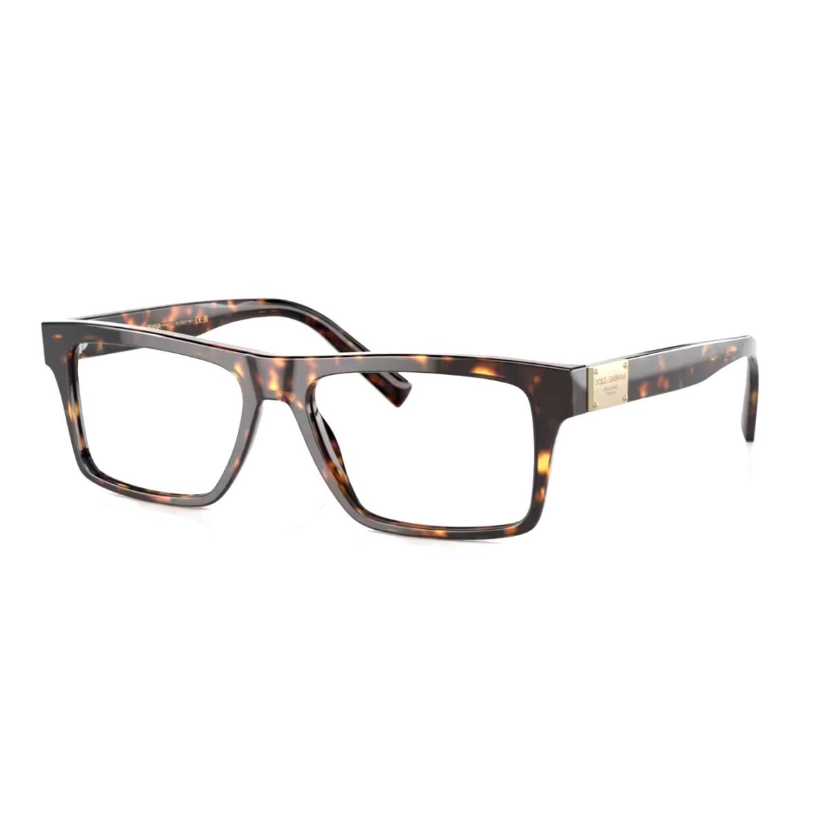 Dolce Gabbana Eyeglasses DG 3368 502 54-16 145 Tortoise Rectangular Frames