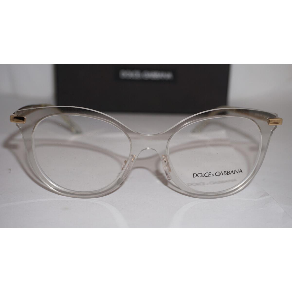 Dolce Gabbana Eyeglasses Clear Cateye Gold DG1292 3073 53 18 140