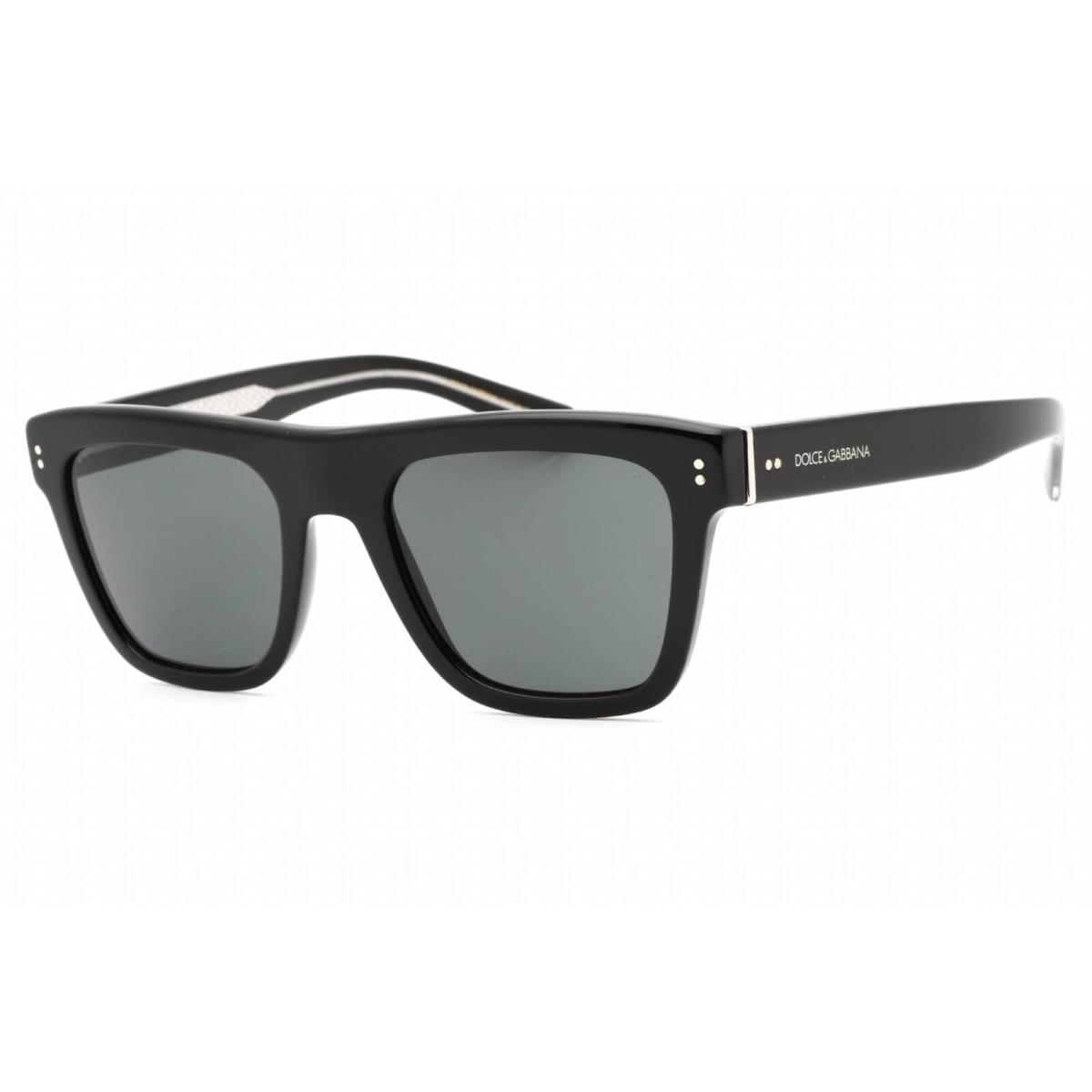 Dolce Gabbana Men`s Sunglasses Black Plastic Square Shape Frame 0DG4420 501/87