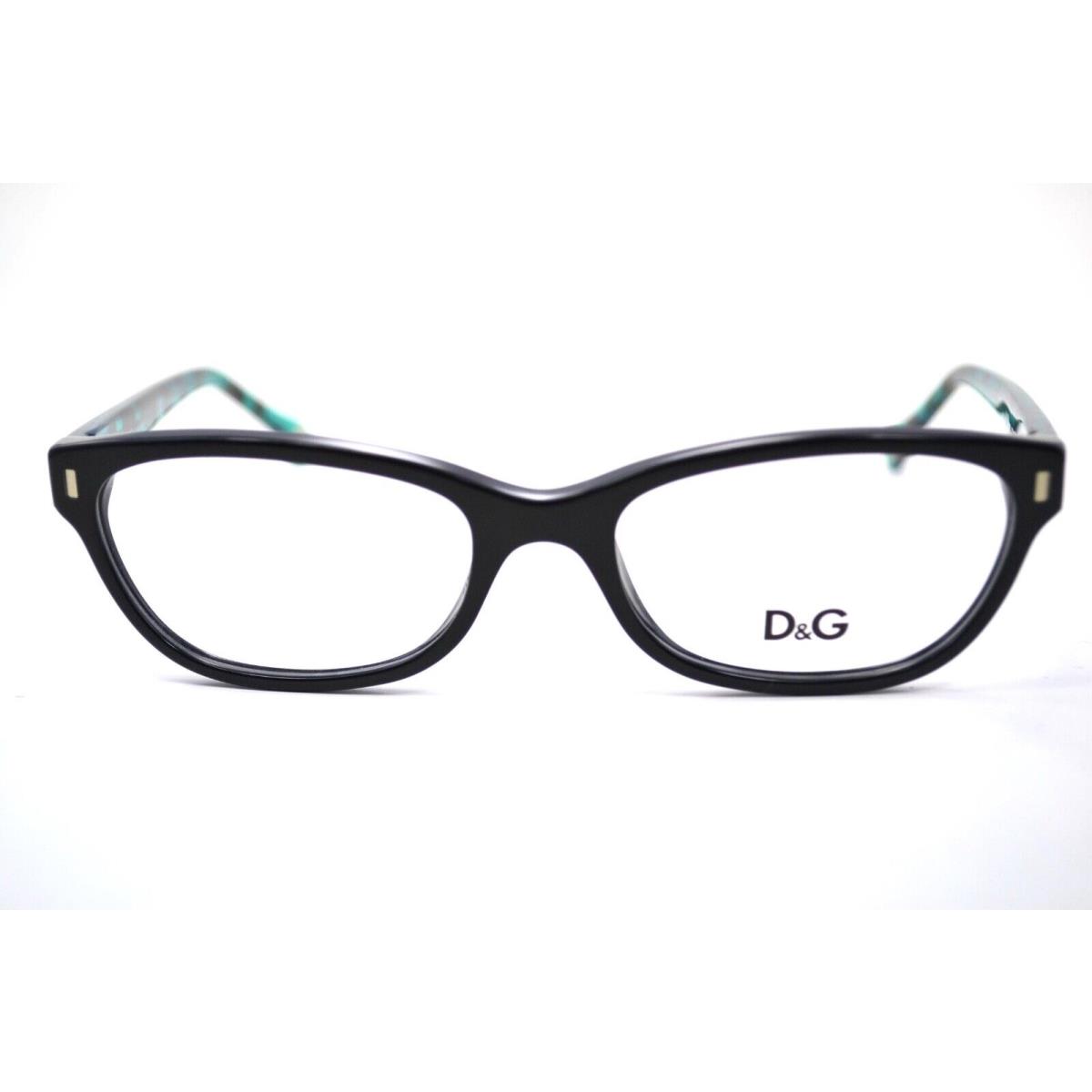 Dolce Gabbana D G DD 1205 Black 1826 Plastic Cat Eye Eyeglasses 52-17-135 RX