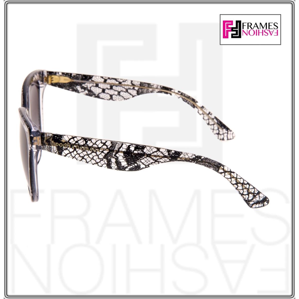 Dolce Gabbana 4190 Black Lace Crystal Acetate Butterfly Sunglasses DG4190