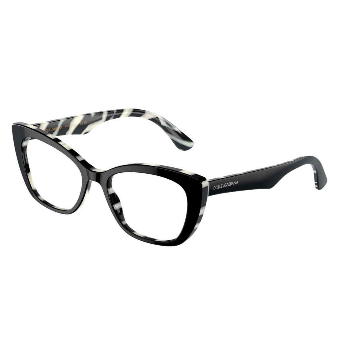 Dolce Gabbana DG 3360 Black and Animal Pattern 3372 Eyeglasses