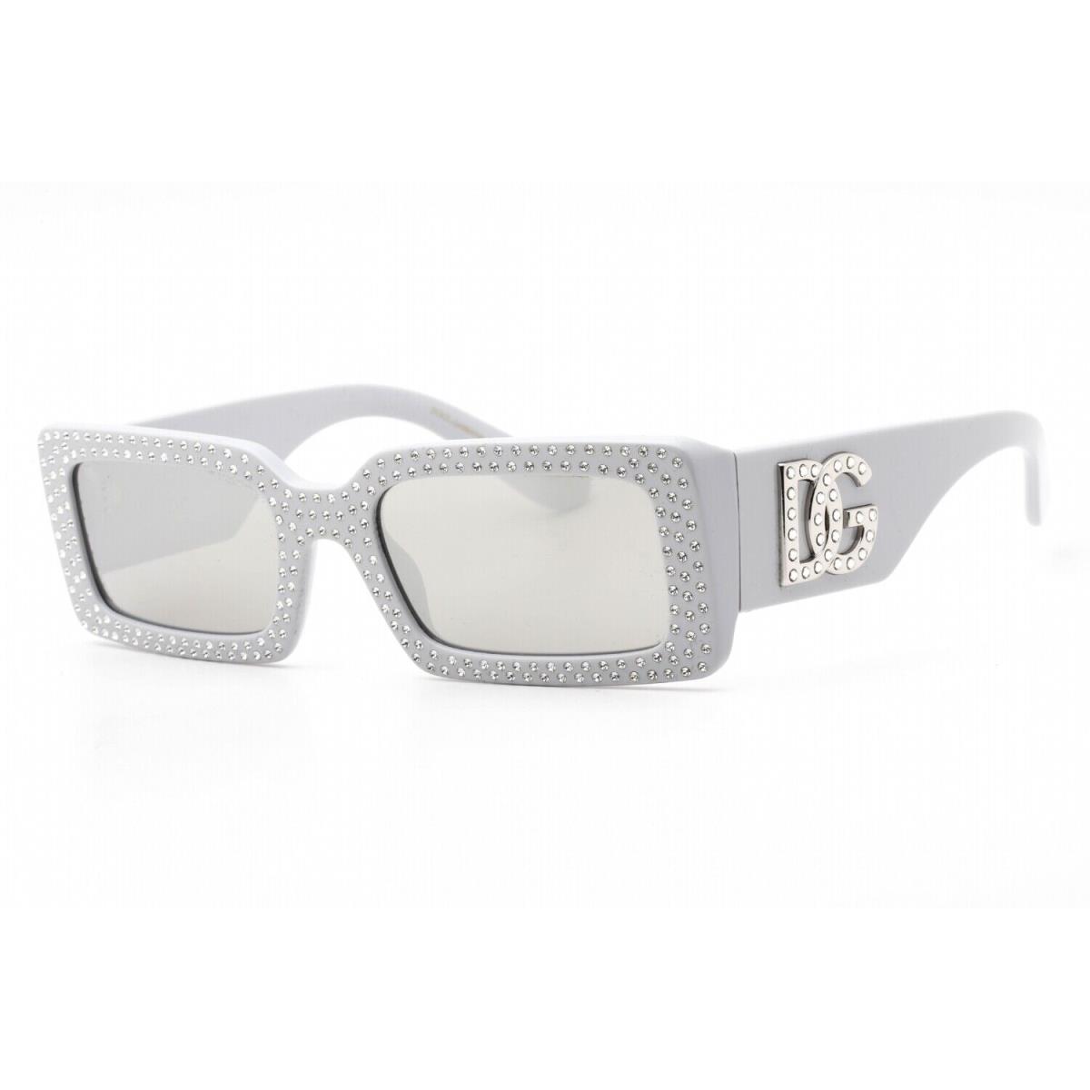 Dolce Gabbana DG4447B 34186G Sunglasses Grey Frame Grey Mirror Silver