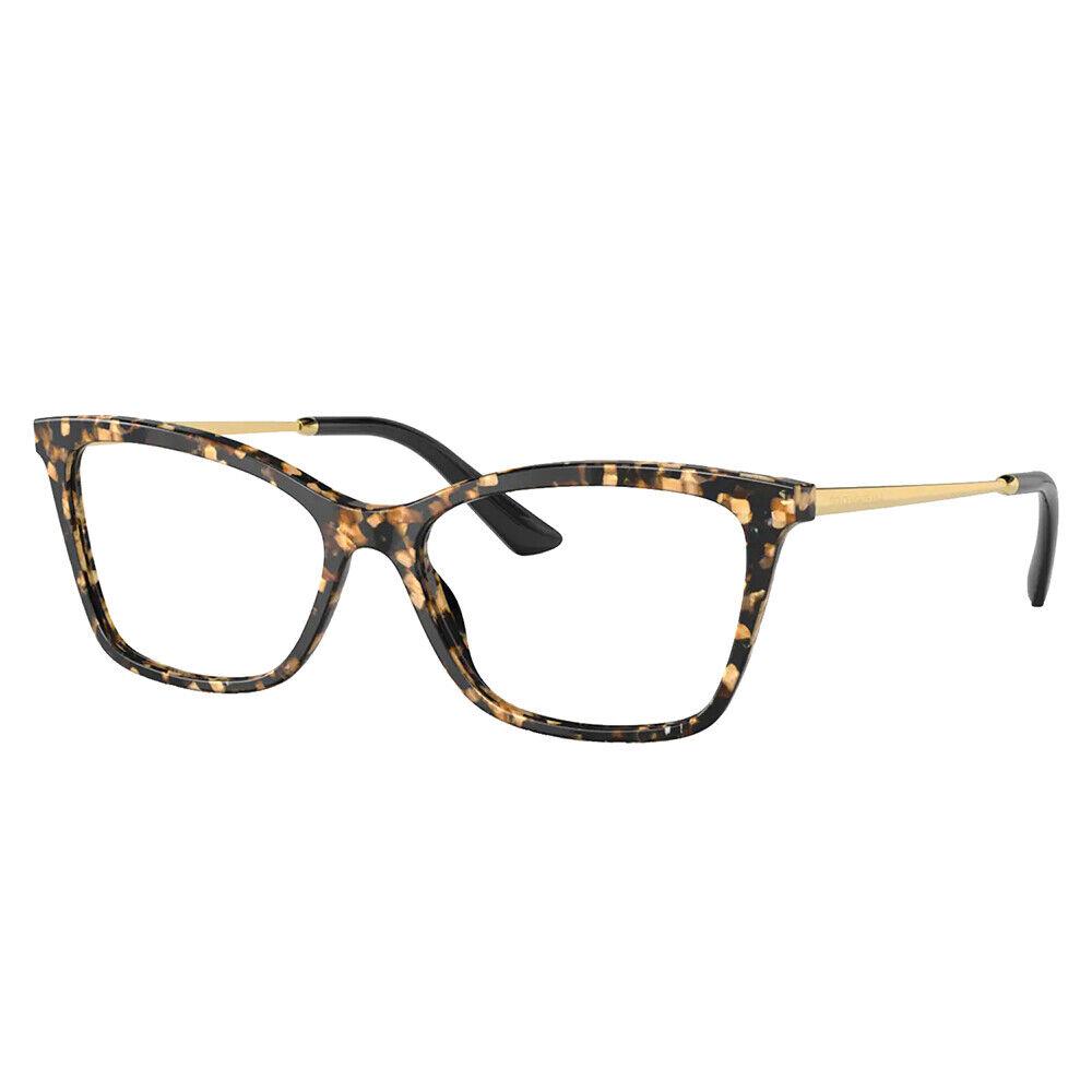 Dolce Gabbana DG 3347 911 Cube Black/gold Plastic Rectangle Eyeglasses 54mm