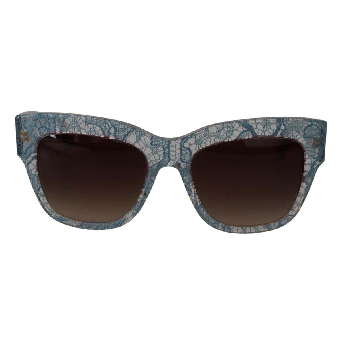 Dolce Gabbana Blue Lace Acetate Crystal Butterfly DG4231 Sunglasses