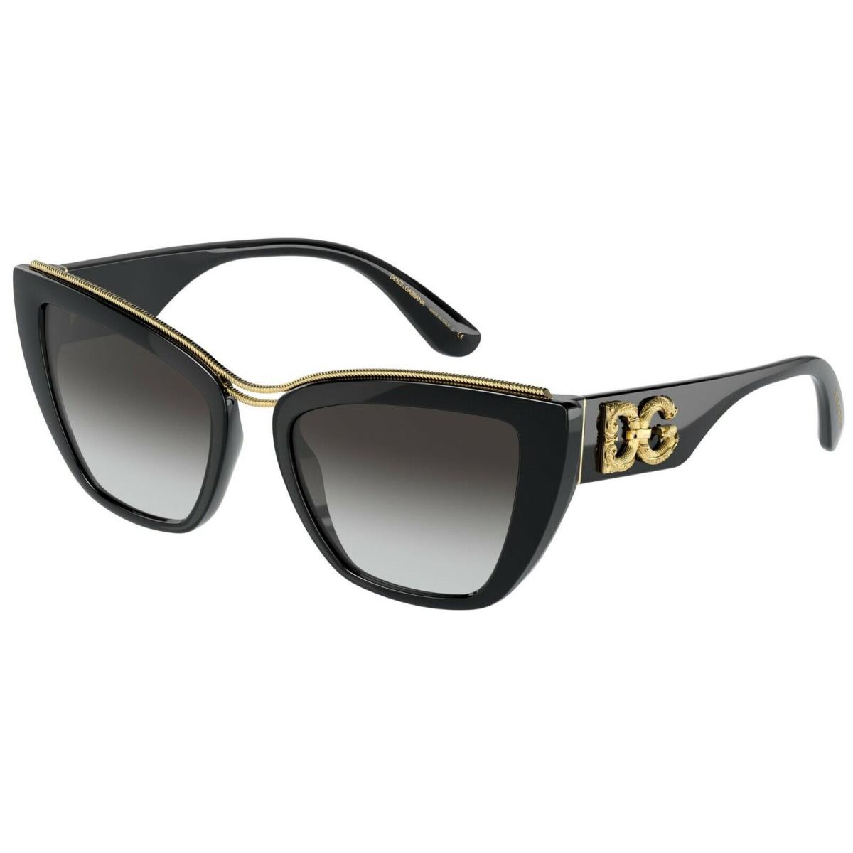 Dolce Gabbana Devotion DG 6144 Black/grey Shaded 501/8G Sunglasses