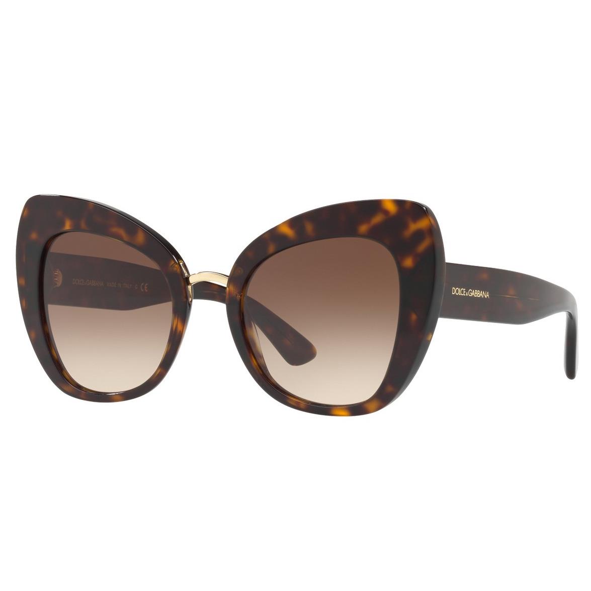 Dolce Gabbana DG4319 502 13 Havana Cat Eye Women`s 51 mm Sunglasses