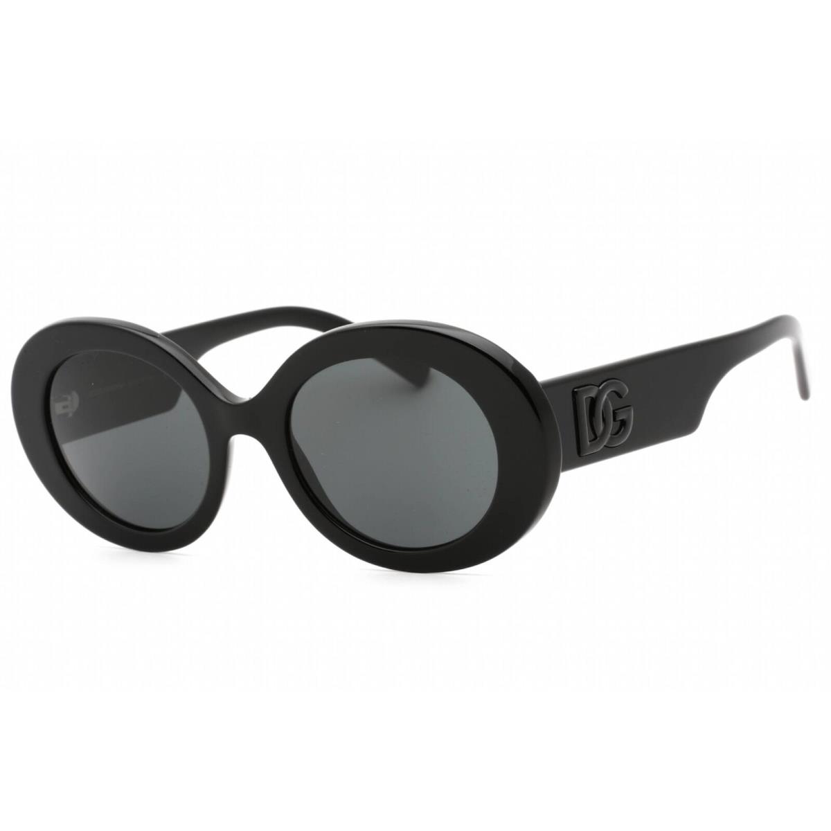 Dolce Gabbana Women`s Sunglasses Black Full Rim Oval Frame 0DG4448 501/87