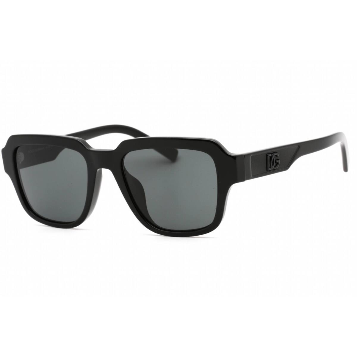 Dolce Gabbana Men`s Sunglasses Black Rectangular Plastic Frame 0DG4402F 501/87