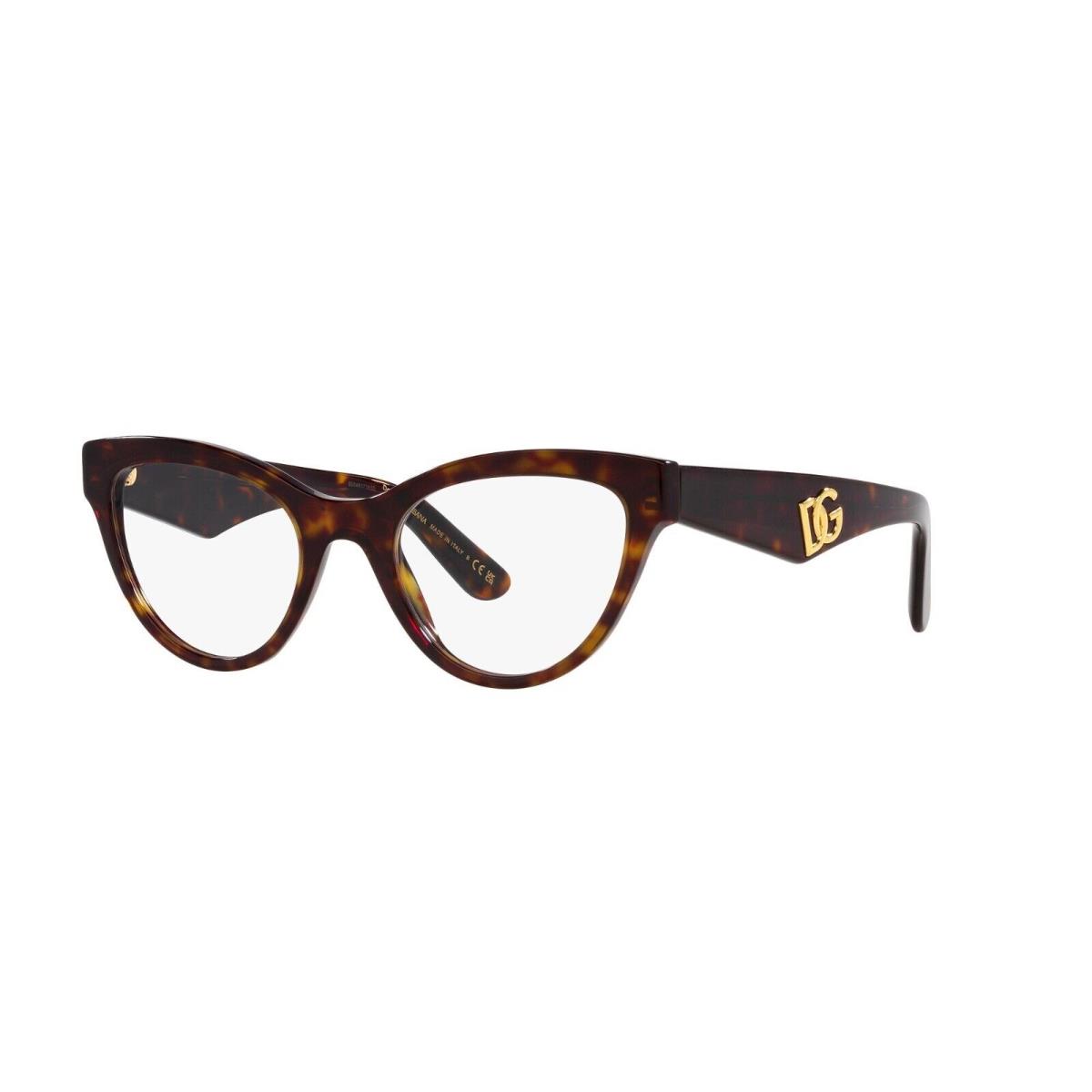 Dolce Gabbana DG 3372 Havana 502 Eyeglasses