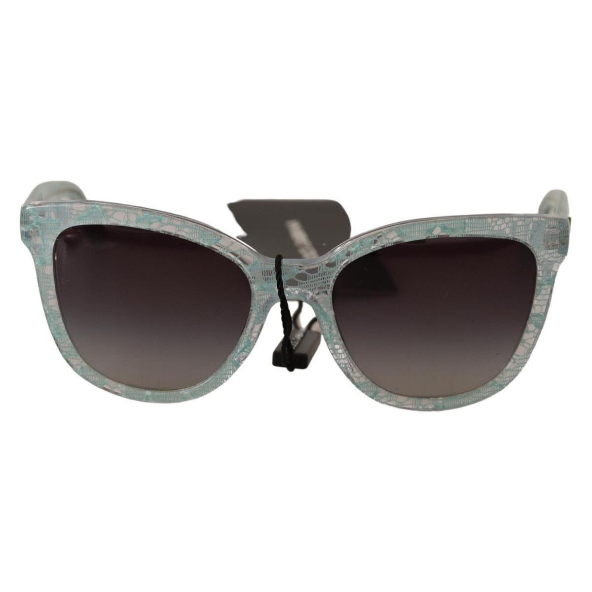 Dolce Gabbana Blue Lace Crystal Acetate Butterfly DG4190 Sunglasses