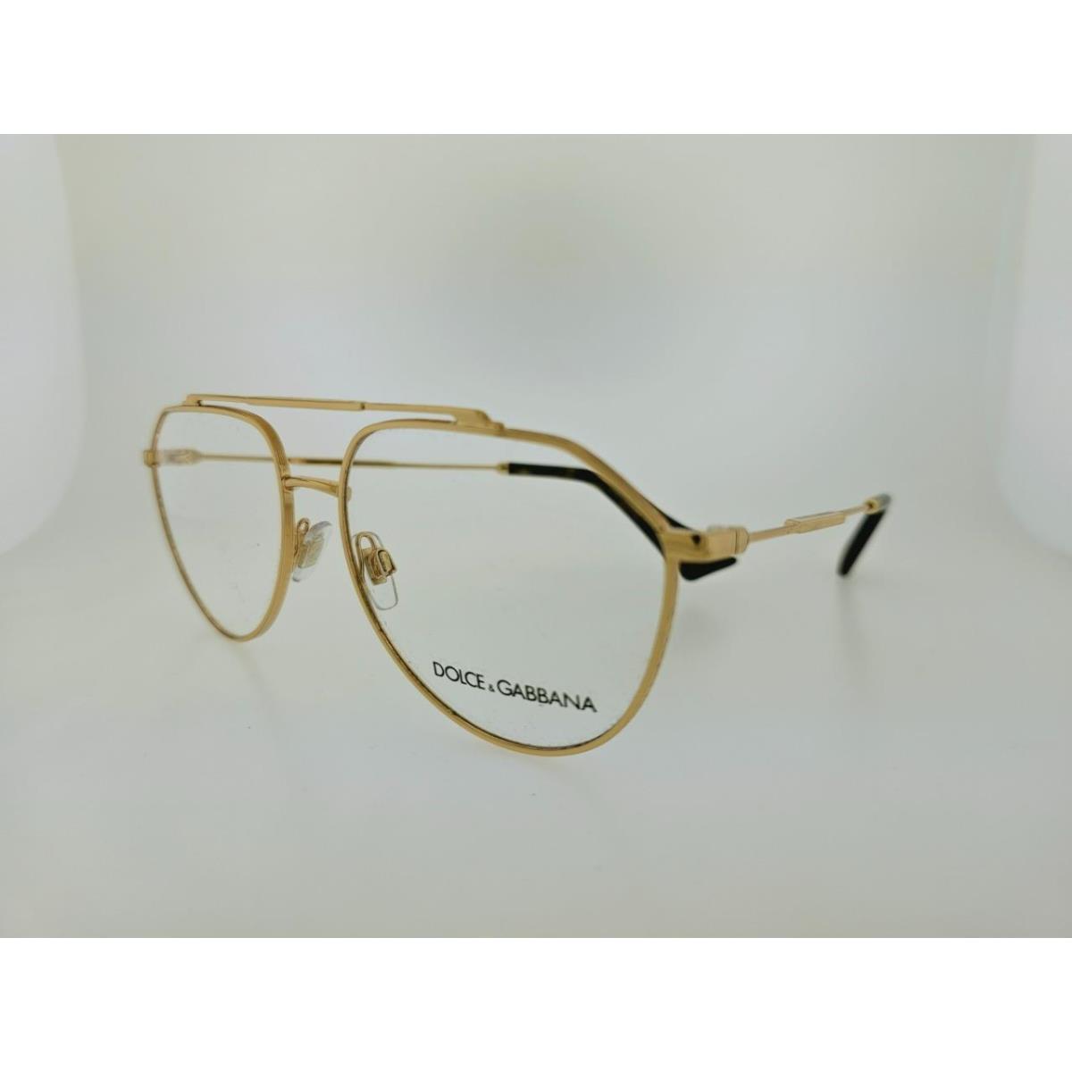 Dolce Gabbana Sunglasses DG1353 02 57MM Gold Frame Clear Demo Lenses