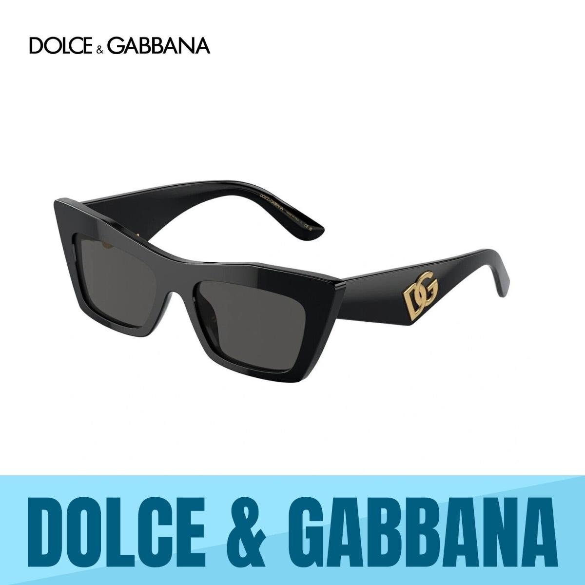 Dolce Dolce & Gabbana DG4435 Gabbana DG4435 501/87 Black-dark Grey Sunglasses 53MM