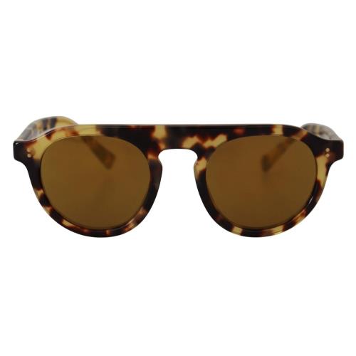 Dolce Gabbana Brown Tortoise Oval Full Rim Shades DG4306F Sunglasses