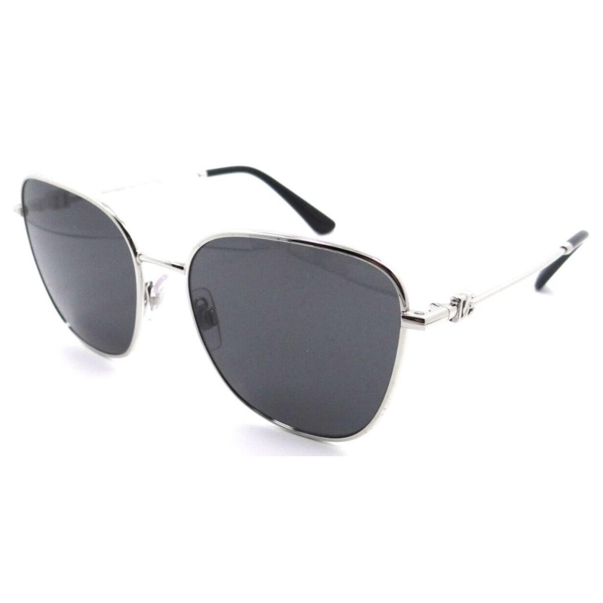 Dolce Gabbana Sunglasses DG 2293 05/87 56-17-145 Silver / Dark Grey Italy