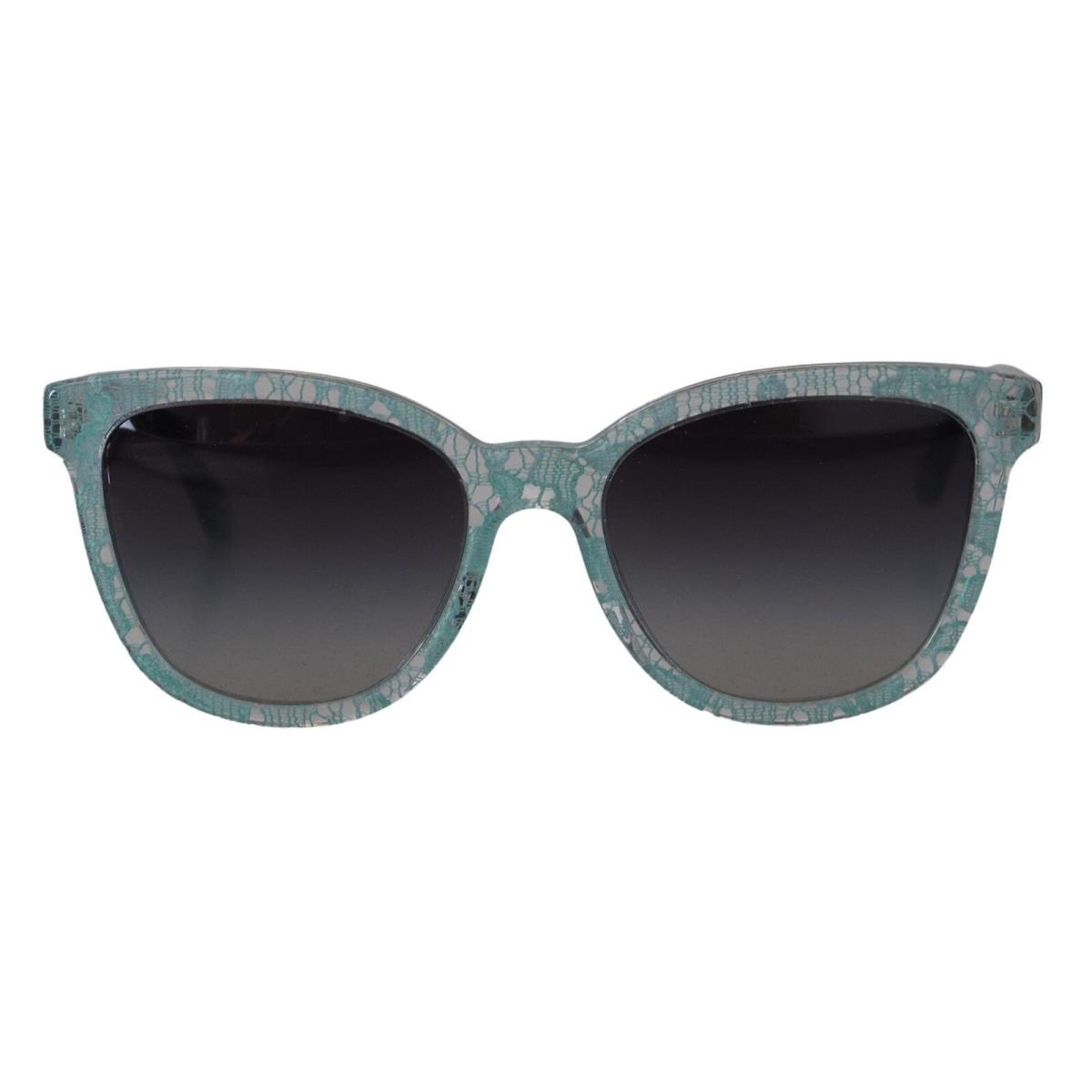 Dolce Gabbana Blue Lace Crystal Acetate Butterfly DG4190 Sunglasses