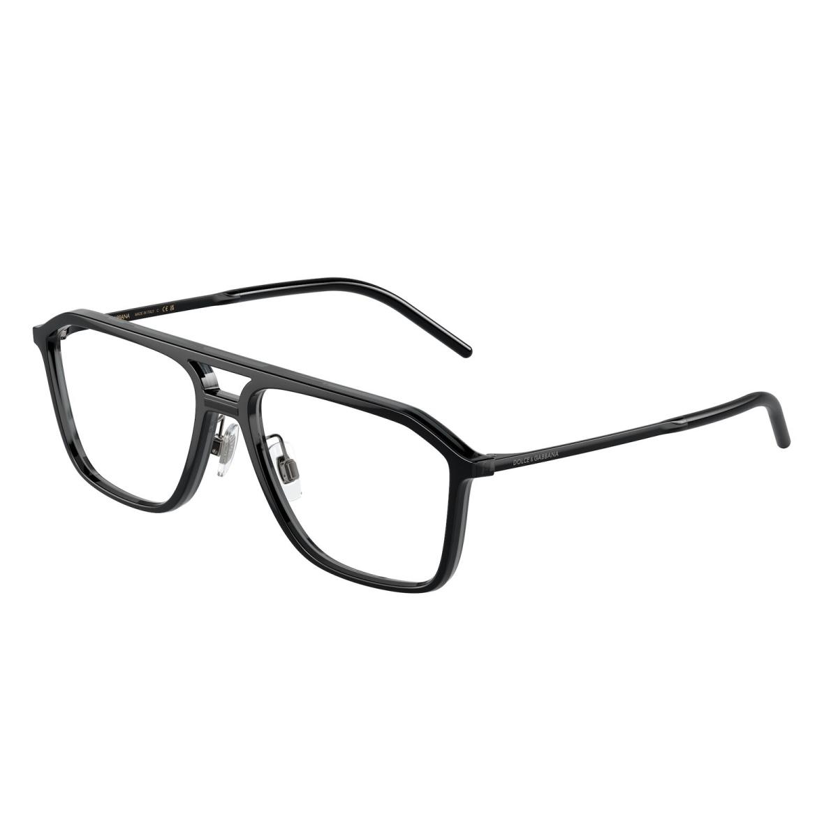 Dolce Gabbana DG5107 501 Black Demo Lens 55 mm Men`s Eyeglasses