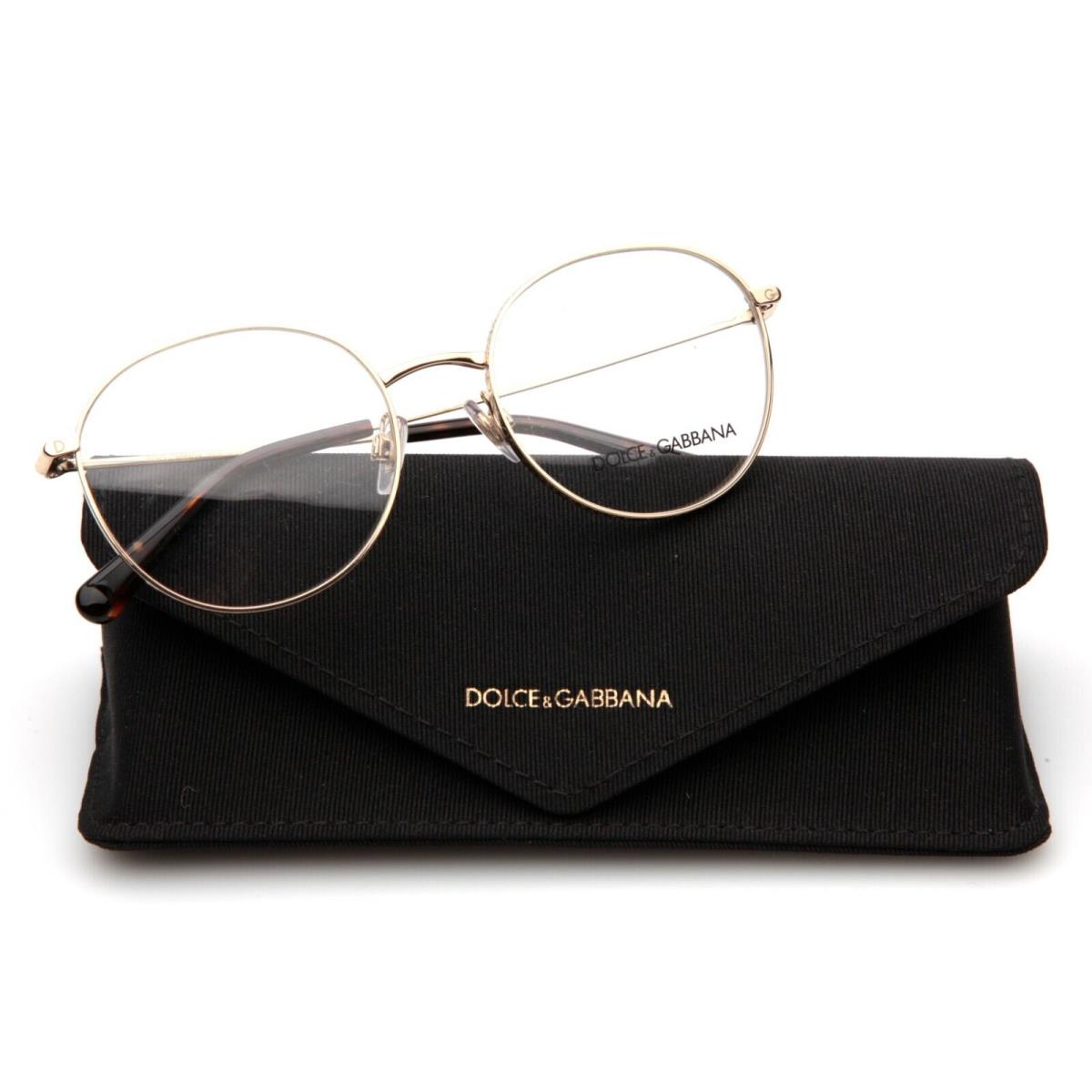 D G Dolce Gabbana DG 1322 02 Gold Eyeglasses Frame 53-18-140mm B47mm