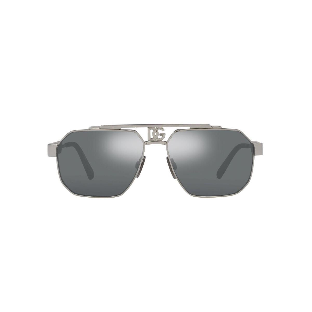 Dolce Gabbana DG 2294 Silver/grey Silver Mirrored 04/6G Sunglasses